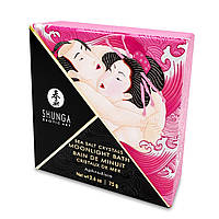 Лечебная соль для ванны с ароматом цветов розы Shunga Moonlight Bath - Aphrodisia (75 мл) Шунга Kiss