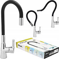 Кран на Кухню з Гнучким Виливом Чорний Fala Flexible (75705)