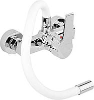 Кран на Кухню з Гнучким Виливом Білий Fala Flexible (75671)