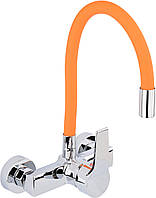 Кран на Кухню з Гнучким Зливом Помаранчевий Fala Flexible (75673)
