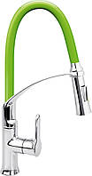 Змішувач на Кухню з Гнучким Виливом Зелений Fala Flexible-2 (75679)