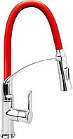 Змішувач на Кухню з Гнучким Виливом Червоний Fala Flexible-2 (75677)