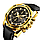 Skmei 9156 avalon чорні із золотом чоловічий класичний годинник, фото 2