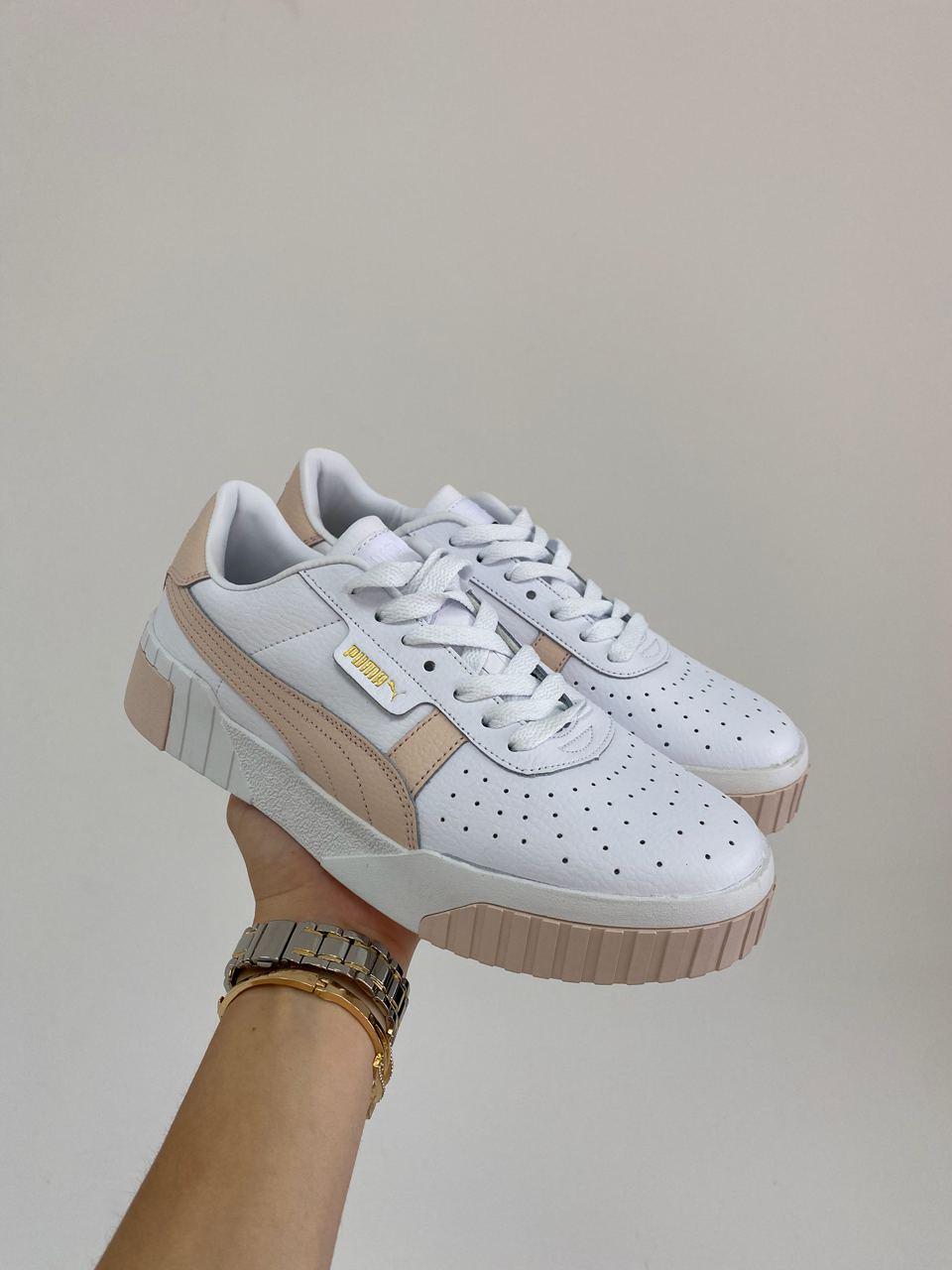 Puma cali pink and white top