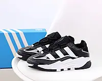 Чоловічі кросівки Adidas Niteball Black White,41-45 чорно-білі та інші кросівки адідас найтбол