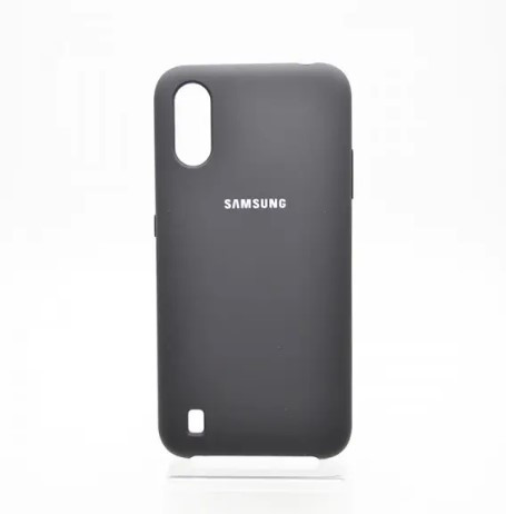 Чохол накладка Silicon Case для Samsung A015 Galaxy A01 Black