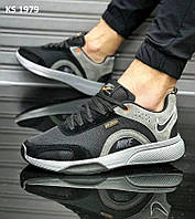 Чоловічі кросівки Nike Air Zoom чорні з сірим. Спортивні кросівки 40-41. Найк