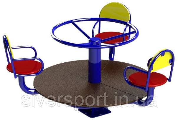 Карусель "Волошка" на 3 місця SiverSport KID308.1, фото 1