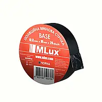 Виниловая изолента MLux BASE 19ммх20ярд Черная (152000001)