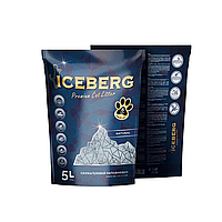 Iceberg гигиенический наполнитель на основе силикагеля для кошачьих туалетов без аромата, 5л