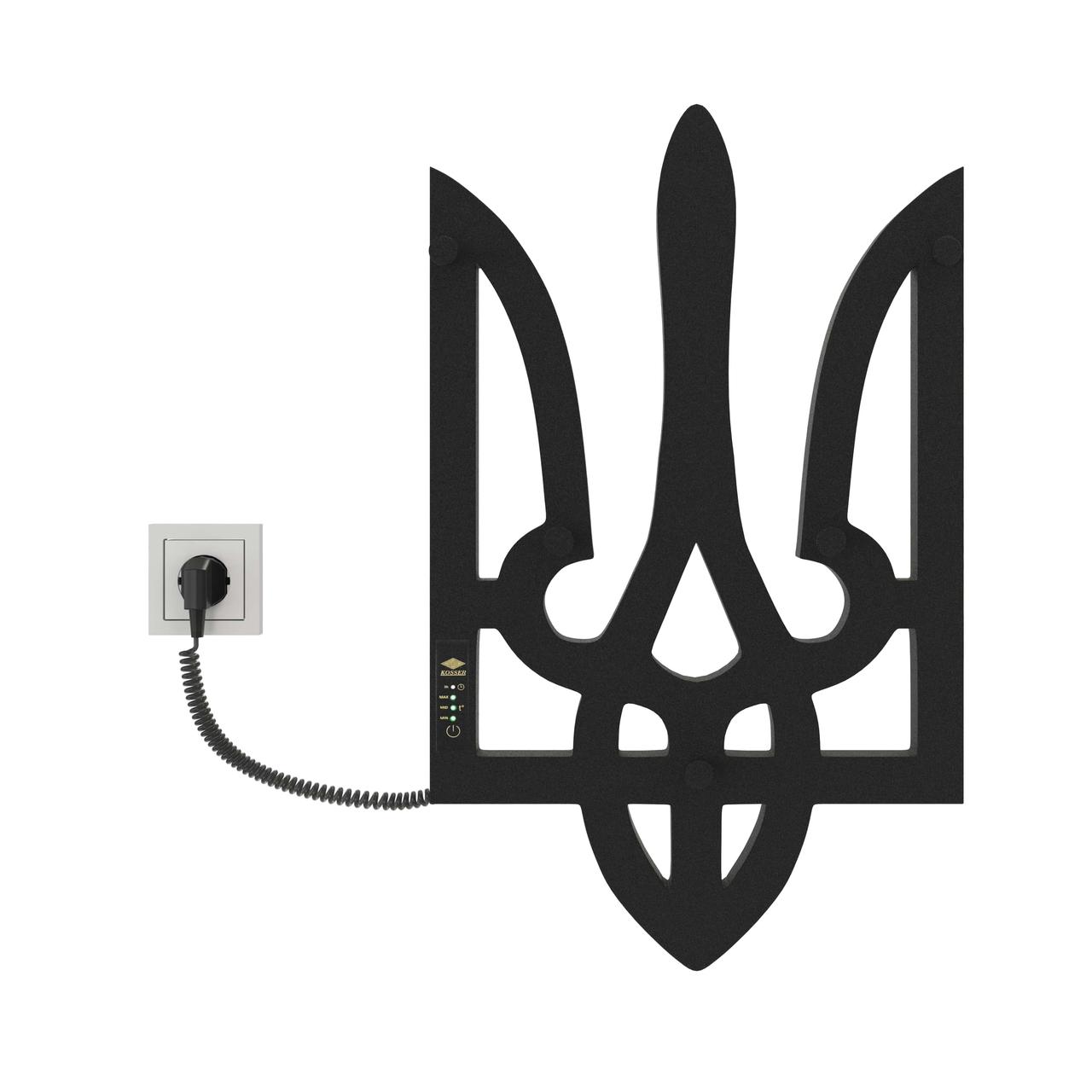 Сушарка для рушників KOSSER Тризуб 600х360 EL тайм. чорний