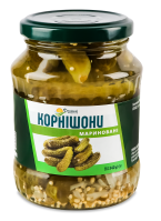 Огірки корнішони (3-6 см) 370мл/340г скло Домашні продукти