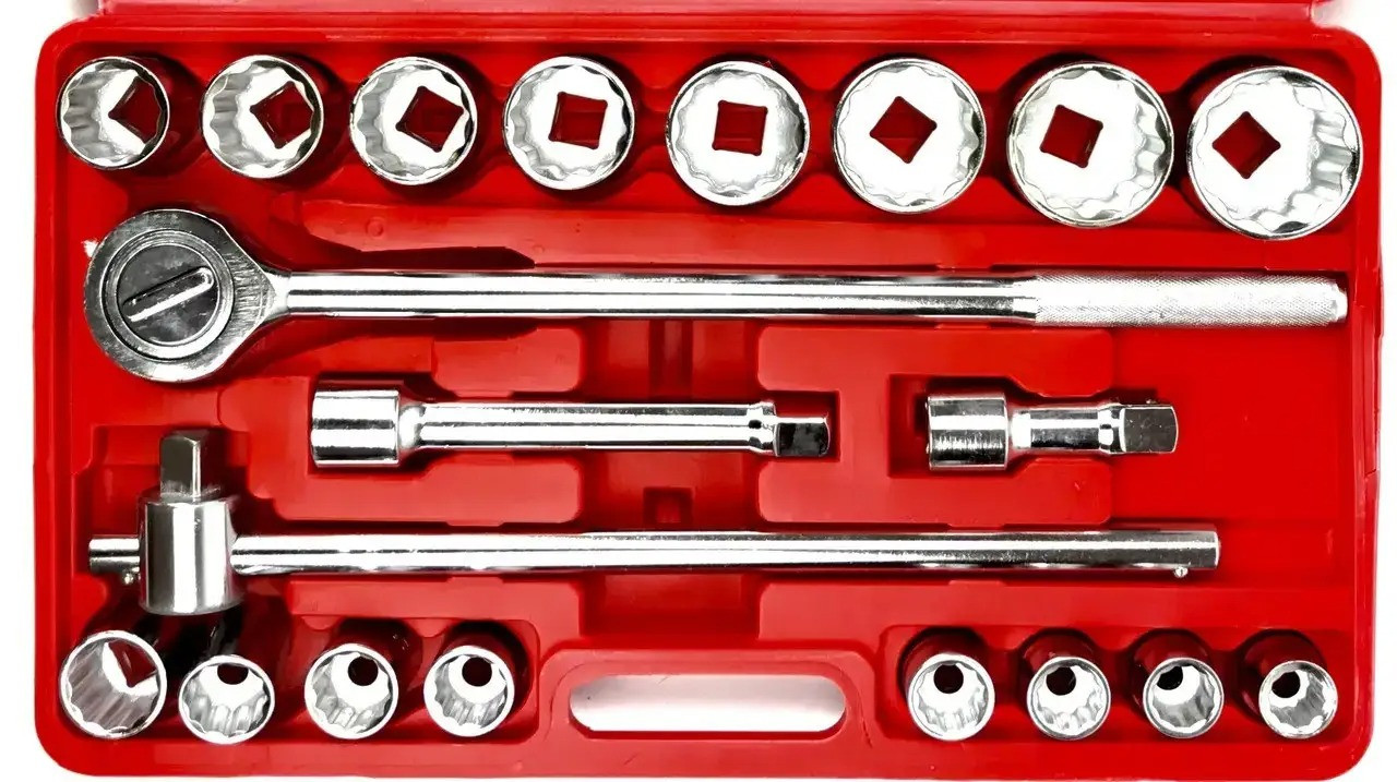 Набір ключів великих розмірів LEX LX21E 3/4" / 19-50мм / 12 граней / у кейсі, фото 1