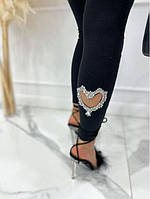 Женские турецкие джинсы с сердцем эксклюзивный пошив, идеальный крой