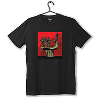 Стильная черная футболка хлопковая с принтом зсу | качественная футболка унисекс с рисунком памятник зсу M