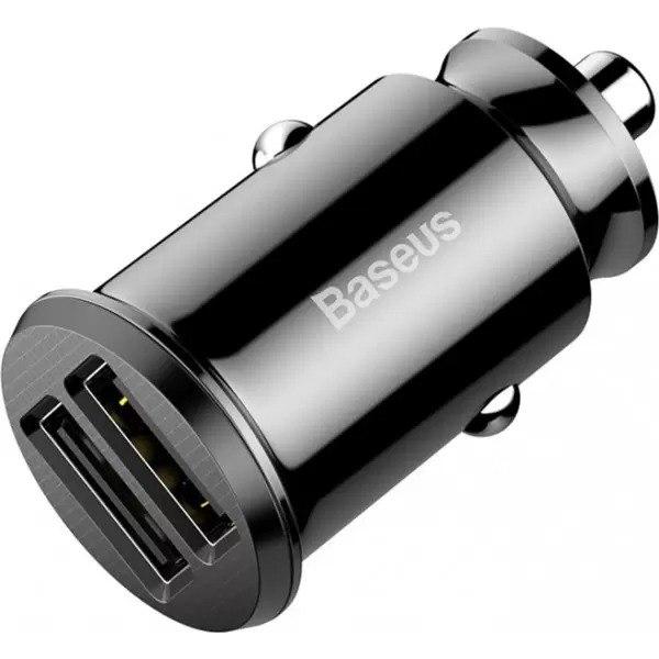 Автомобільний зарядний пристрій Baseus Grain 2USB 3.1A Зарядка в авто для телефону Black (CCALL-ML01)