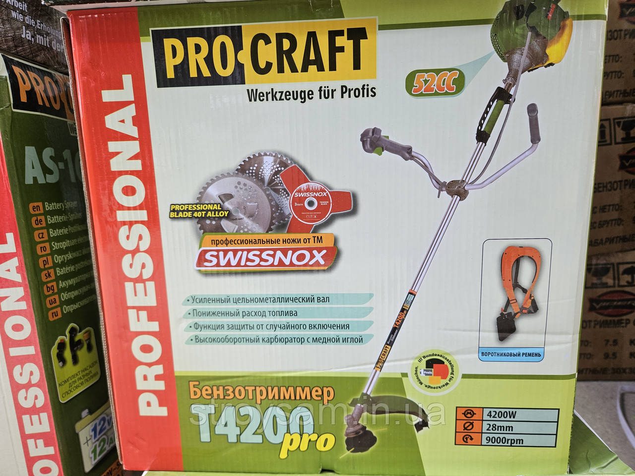 Мотокоса, бензокоса, тример Pro Craft 4200 pro Німеччина, фото 1