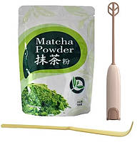 Набор TM Matcha Powder 100 г для приготовления матчи с капучинатором Венчик