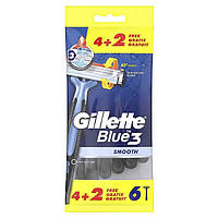 Станок для бритья Gillette Blue 3 Smooth одноразовый 6 шт
