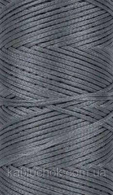 Нитка вощений, т. 1,2 мм кол.сіра (S039), плоский шнур 100 метрів, фото 1