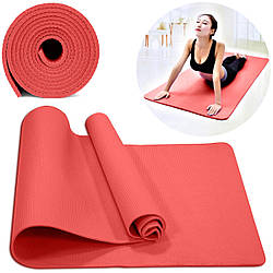 Килимок для йоги та фітнесу 173х61х0,5 см, Малиновий / EVA килимок для спорту / Мат для йоги / Йогомат
