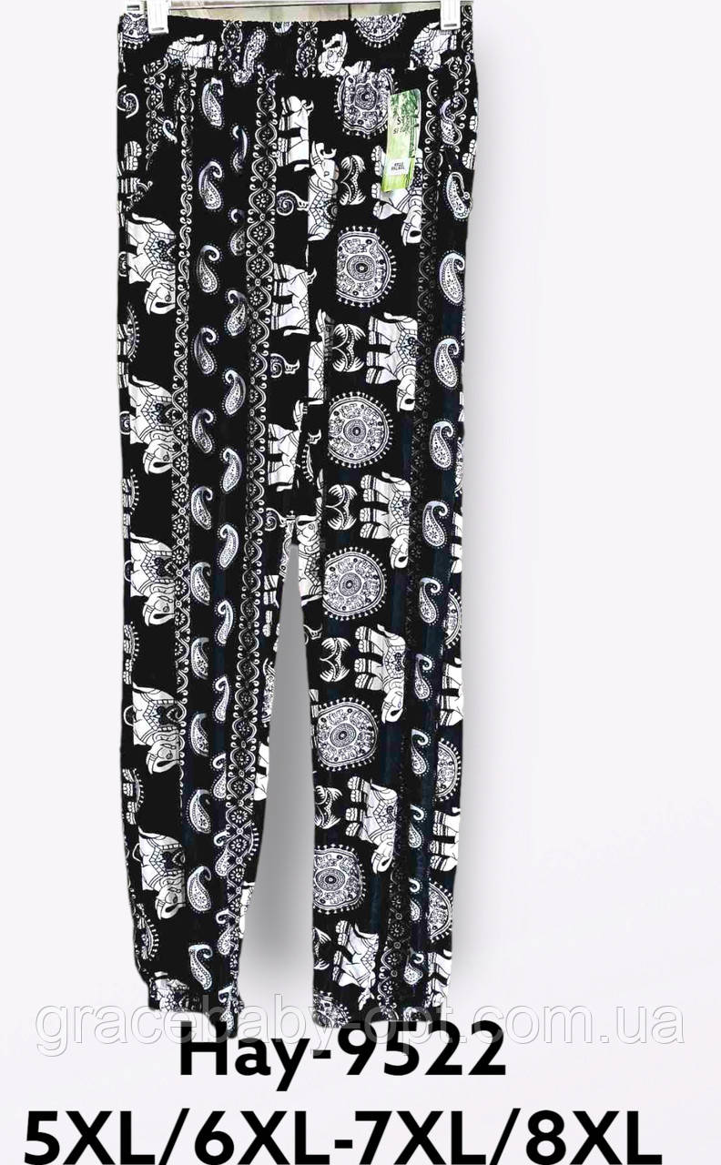 Штани літні жіночі оптом, 5XL/6XL-7XL/8XL рр., № Hay-9522, фото 1