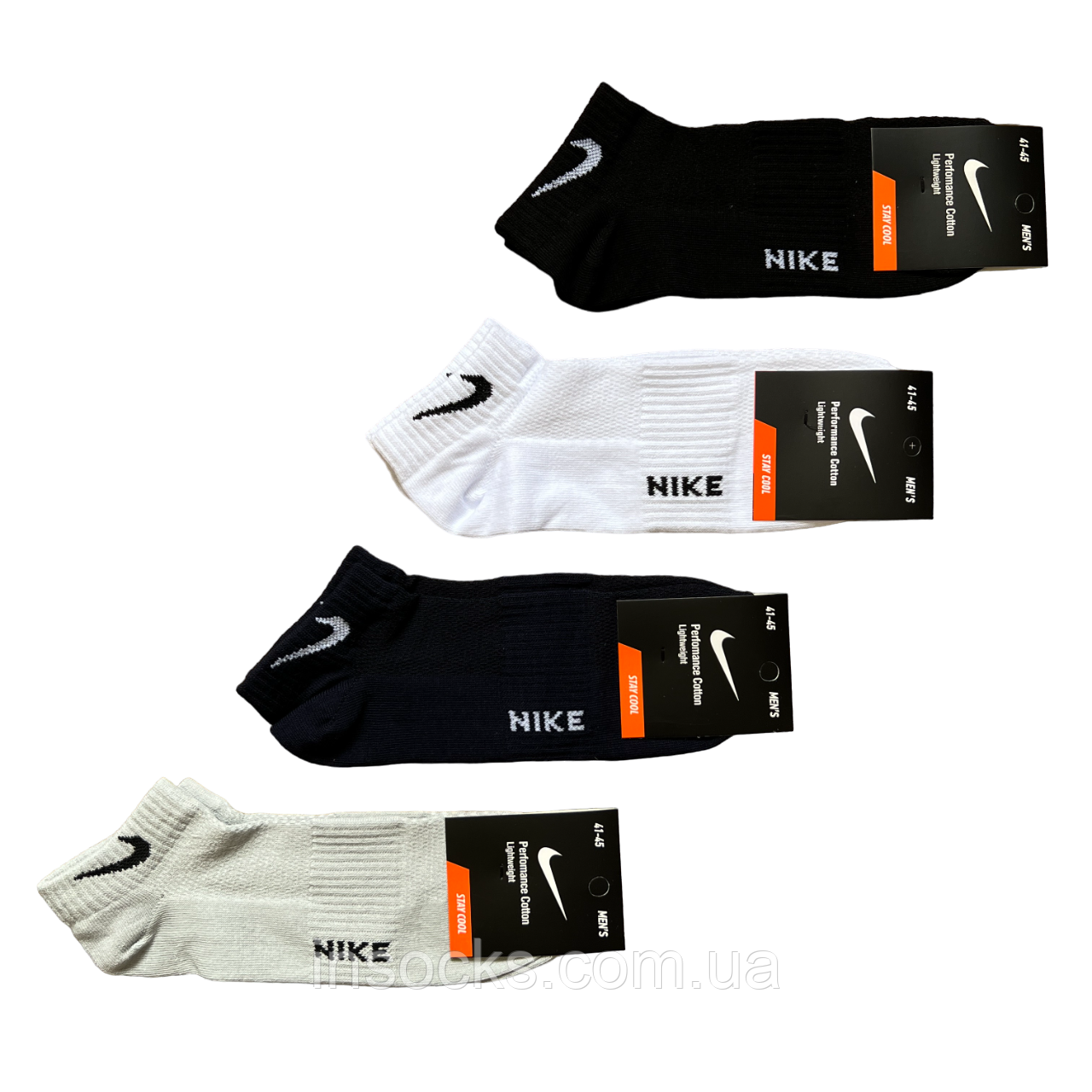 Шкарпетки чоловічі літні "Nike". Сітка. 41-45р. Асорті. Короткі.