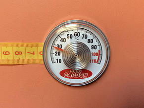 Термометр на самоклейці Kotly CARBON - Ø55мм / Тмах = 110°З Україна