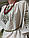 Вишиванка жіноча (сірий льон) Класика, короткий рукав, фото 4