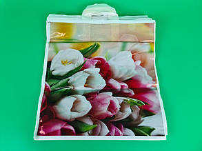 Пакет 40*42 петлева ручка Тюльпан Рожевий Комсерв (25 шт.)