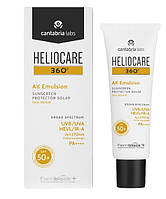 Солнцезащитная минеральная эмульсия для кожи лица Heliocare 360 AK Emulsion SPF50+ Cantabria Labs 50 мл