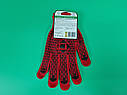 Господарські рукавички щільні 10 кл/3н червона з ПВХ покриттям "Doloni (10 пар), фото 3