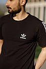 Чоловічий літній костюм Adidas Футболка + Шорти чорний Адідас, фото 9