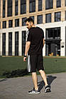 Чоловічий літній костюм Adidas Футболка + Шорти чорний Адідас, фото 7