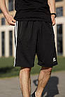 Чоловічий літній костюм Adidas Футболка + Шорти чорний Адідас, фото 4