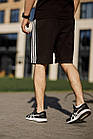 Чоловічий літній костюм Adidas Футболка + Шорти чорний Адідас, фото 6
