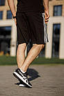 Чоловічий літній костюм Adidas Футболка + Шорти чорний Адідас, фото 5
