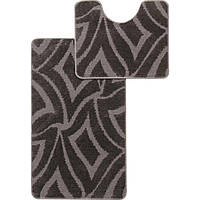 Набор ковриков в ванную Rubin Mono 3054 6203 Antracite 60x100 + 60x50 см темно серый