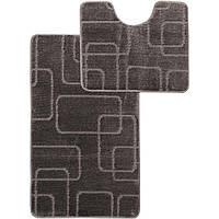 Набор ковриков в ванную Rubin Mono 5020 6203 Antracite 60x100 + 60x50 см темно серый