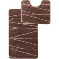 Набор ковриков в ванную комнату Rubin Mono 3217 8326 Mink 60x100+60x50 см коричневый
