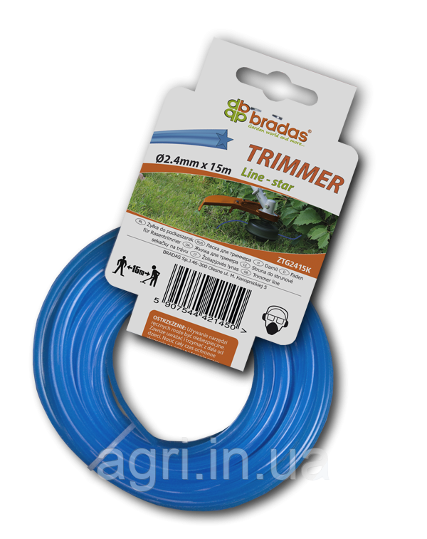 Лісочка для тріммера "зірочка" 2,4мм х 15м