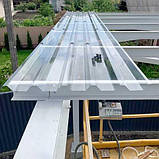 Полікарбонат профільований TOPLIGHT GR 76/18 UV1 0.8 мм прозрачний 1.265x3м, фото 6