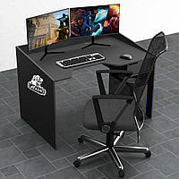 Геймерский игровой стол Rasin-5 каркас ЛДСП Черный 120х80х82 см (Comfy-Home ТМ)