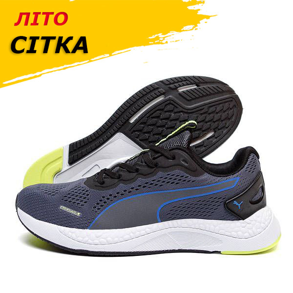 Літні чоловічі кросівки сітка сірі спортивні на літо *2172-6*, фото 1