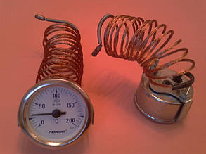 Капілярний Термометр PAKKENS Ø60мм від 0 до 200°С, довжина капіляра 2м Туреччина Zipexpert