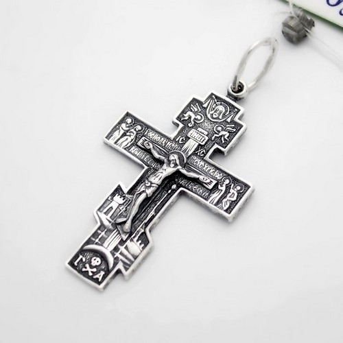 Срібний чоловічий Хрест - православний хрестик зі срібла 925 проби (3,77г)