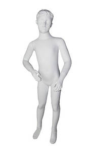 Манекен дитячий білий глянсовий (113 см).