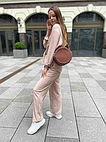 Стильна в'язана жіноча сумка ручної роботи з трикотажної пряжі, якісна літня сумочка кругла, GS5