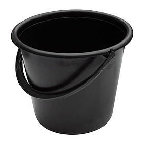 Відро пластикове 5 літрів чорне Ø 23.5 см h=19.5 см (ПРОМСАНТЕХПЛАСТ)