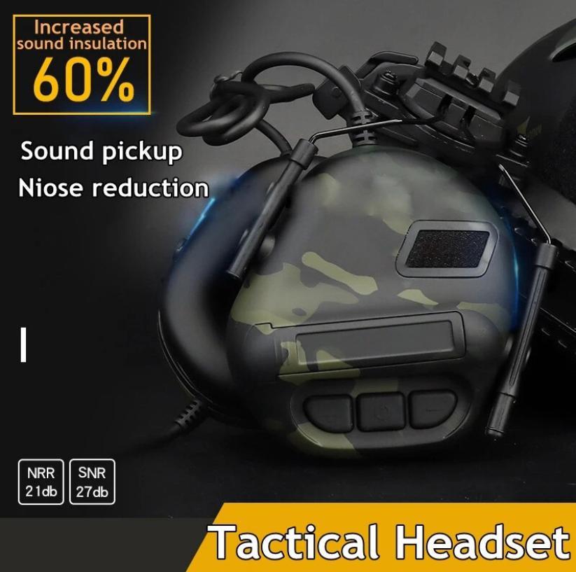 Наушники активные тактические Active Headset Coyote шлем гарнитура шумоподавление - фото 9 - id-p1842914485